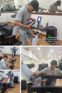 Kegiatan kebugaran/gym pada ruangan gym BKPK